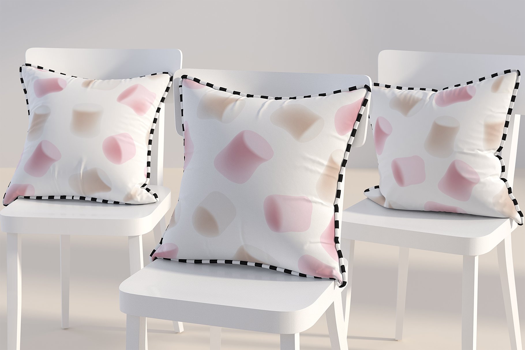 triple pillow design mockup 596