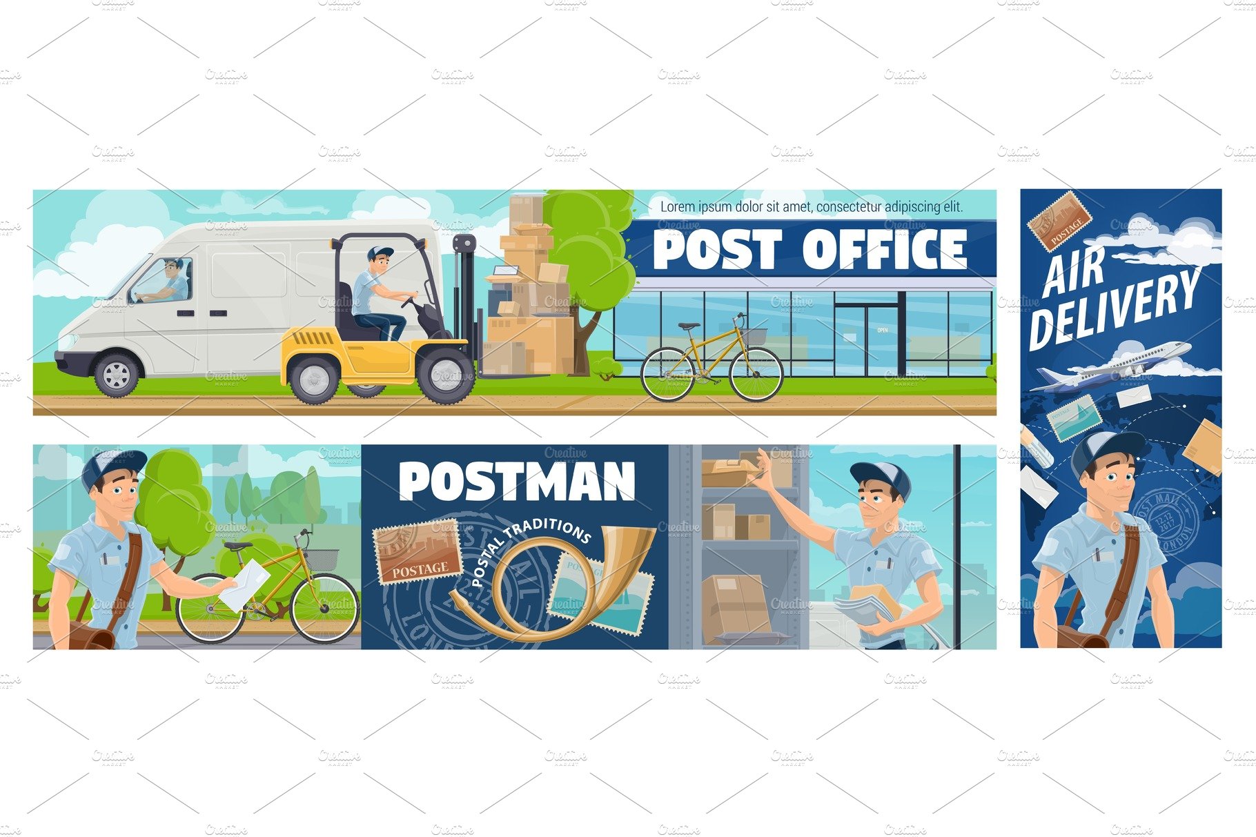 Post office mail delivery cover image.