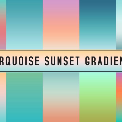 Turquoise Sunset Gradients cover image.