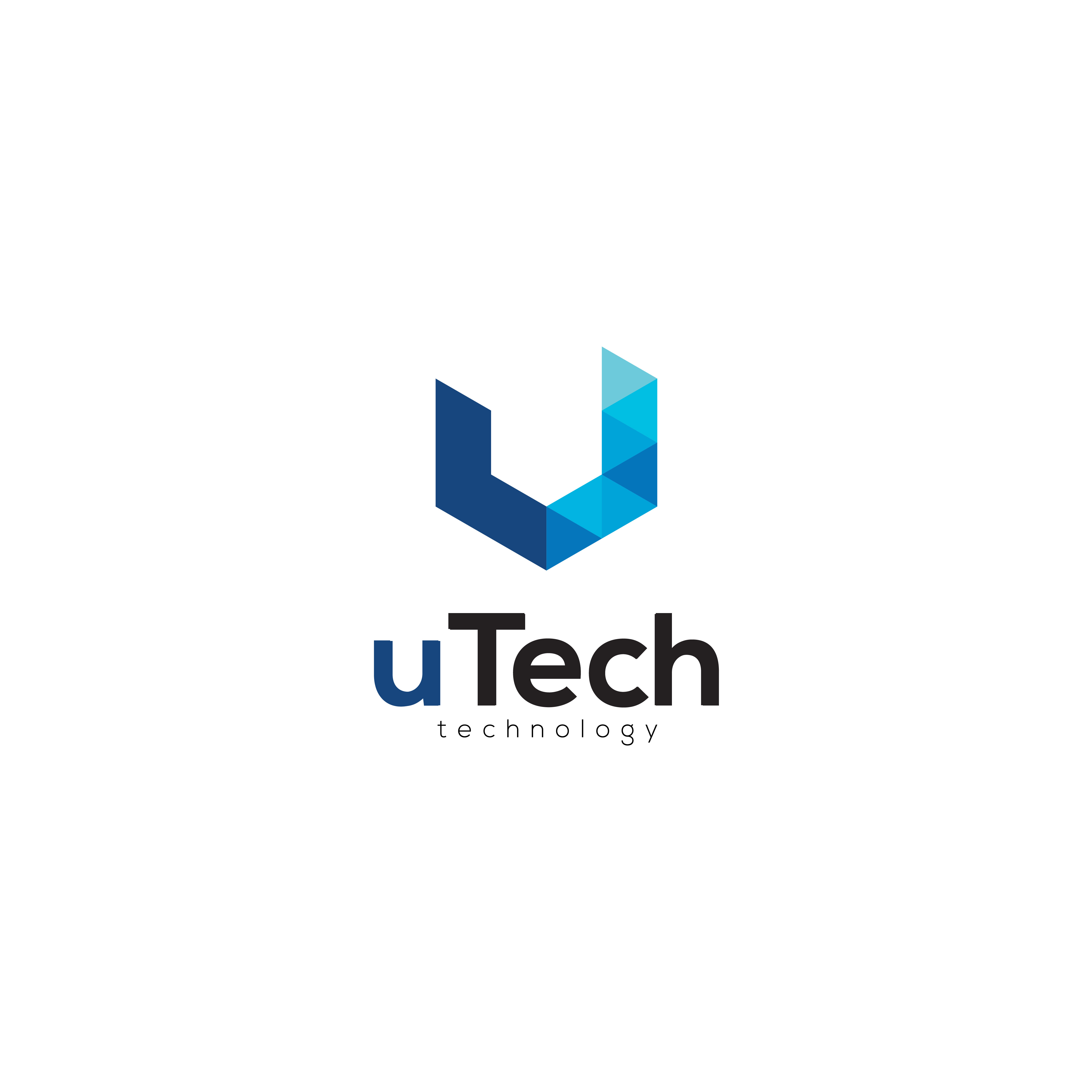 Creative Minimal U Letter Technology Logo Design preview image.