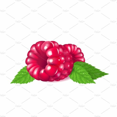 Ripe raspberries, organic dessert cover image.