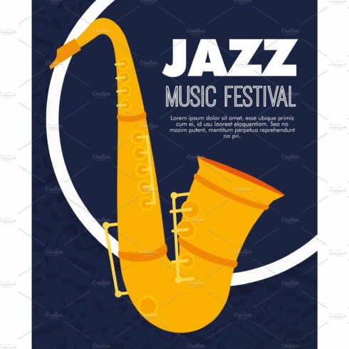 saxophone musical instrument label cover image.