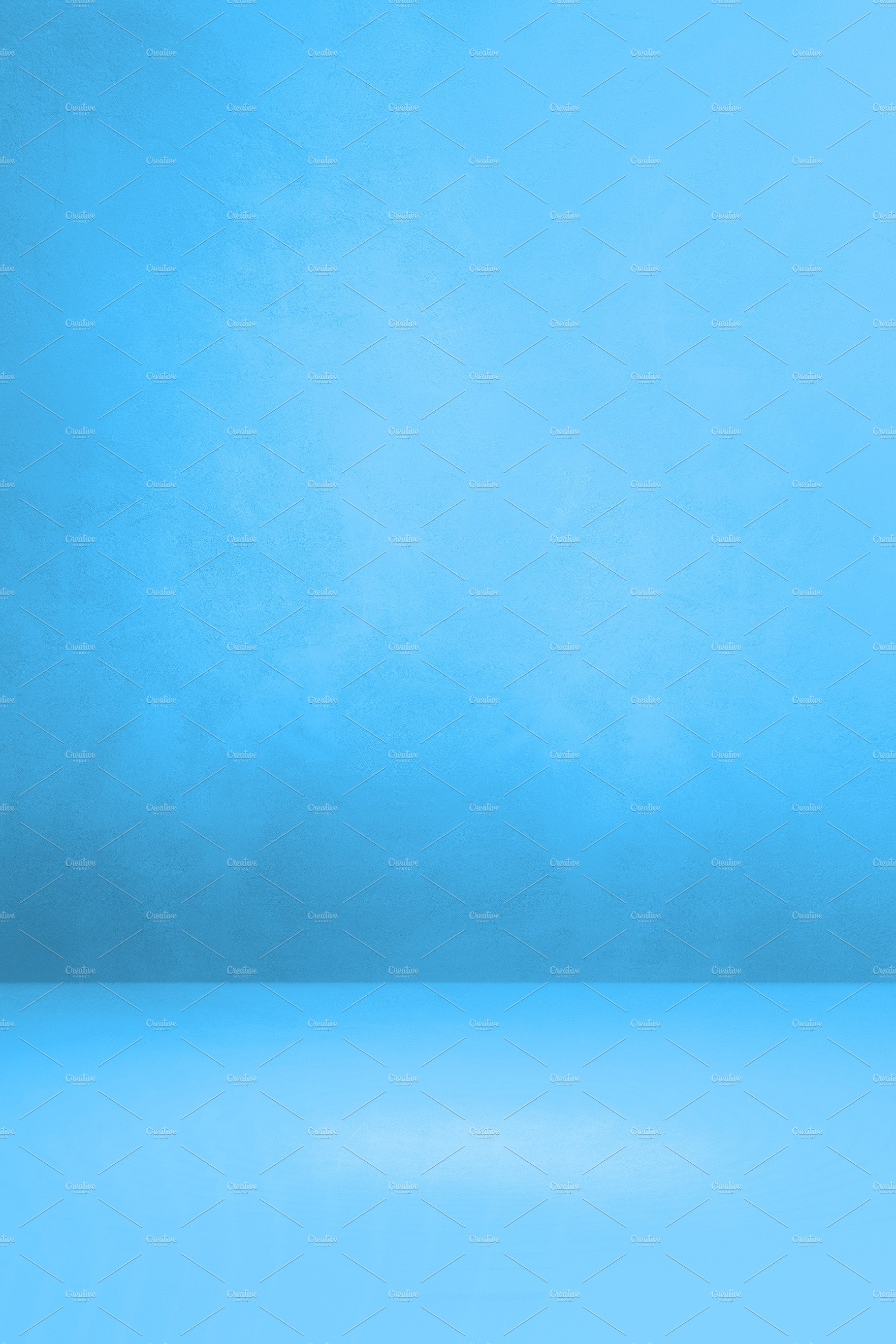 Empty blue concrete interior background cover image.