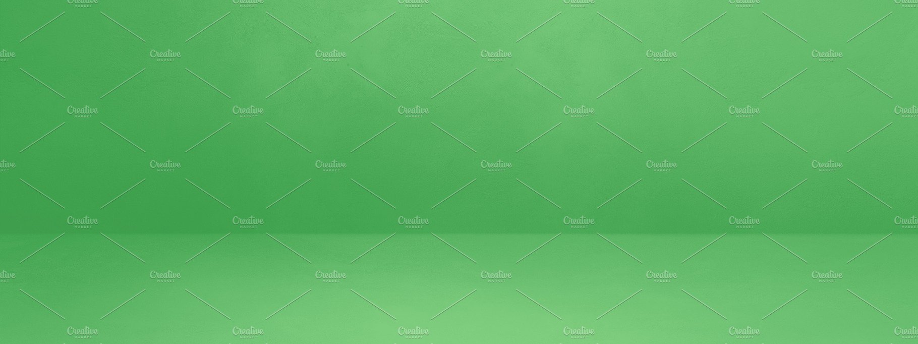 Empty green concrete interior background banner cover image.