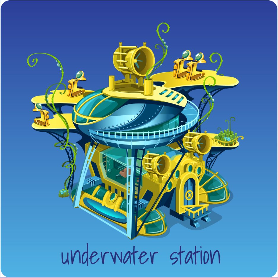 underwater station with motorcycles 858