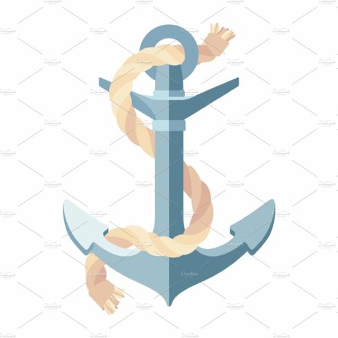 vector sea maritime Anchor, rope cover image.