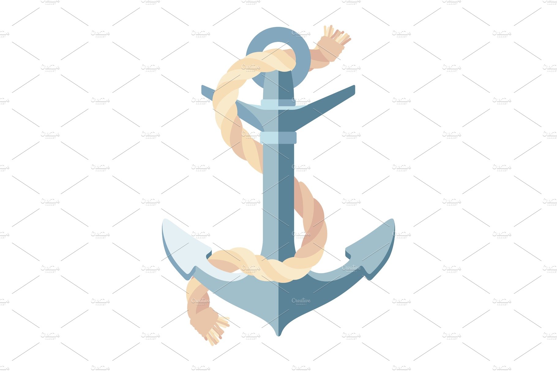 cartoon anchor with rope