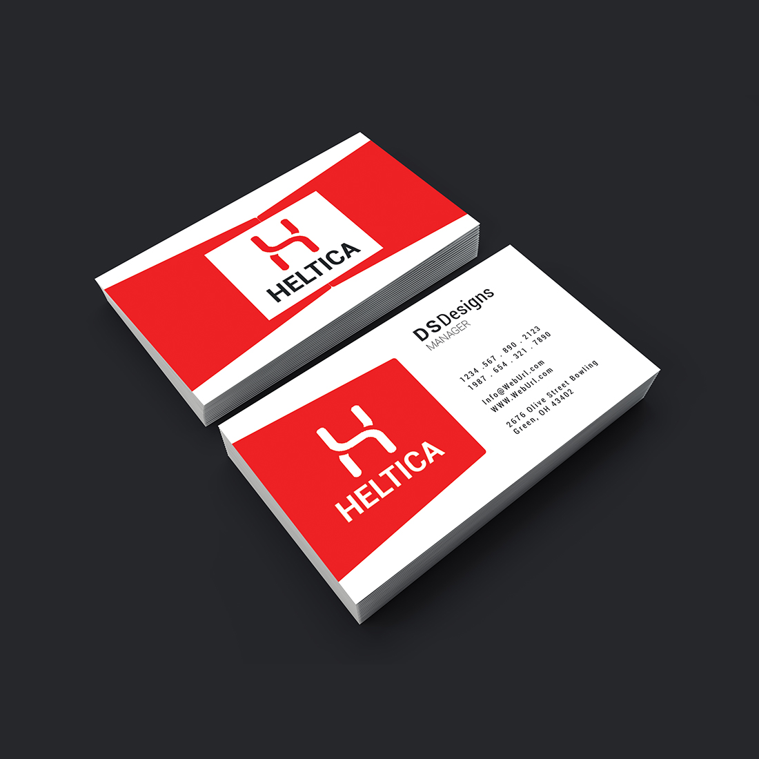 Modern Business card design preview image.