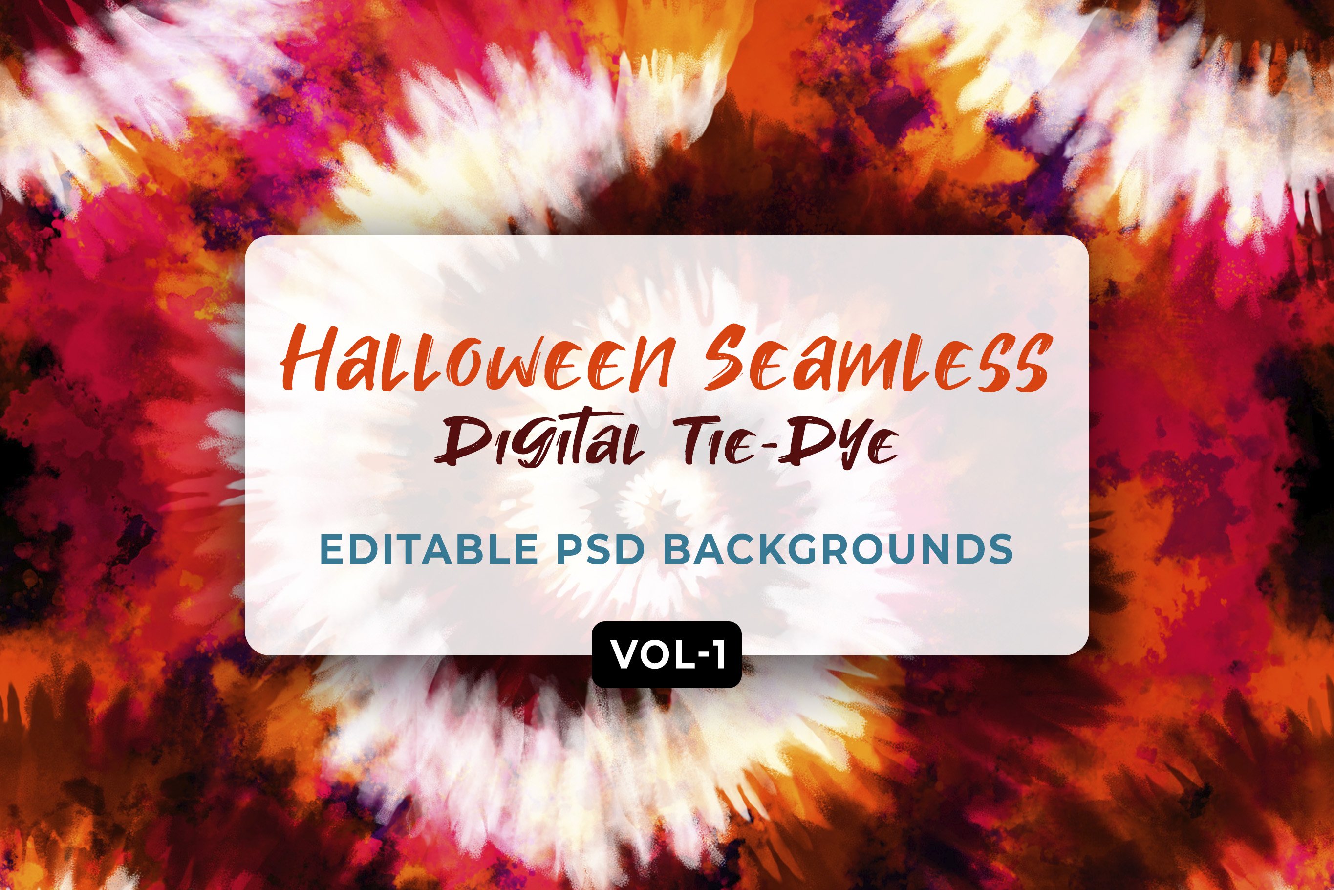 Halloween Seamless Digital Tie-Dye cover image.