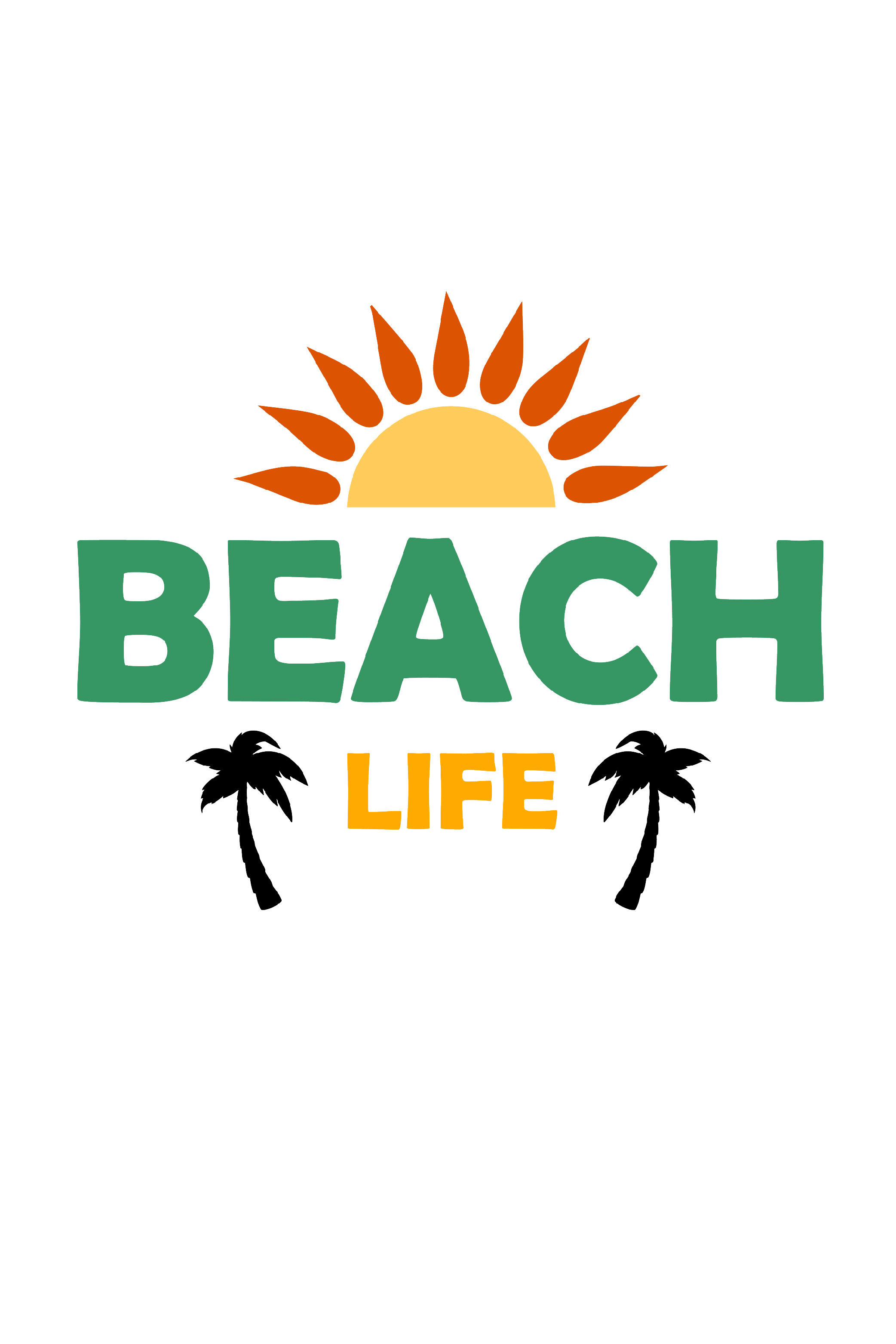 Beach Life Design ( SVG - PNG - JPG - EPS ) Included pinterest preview image.