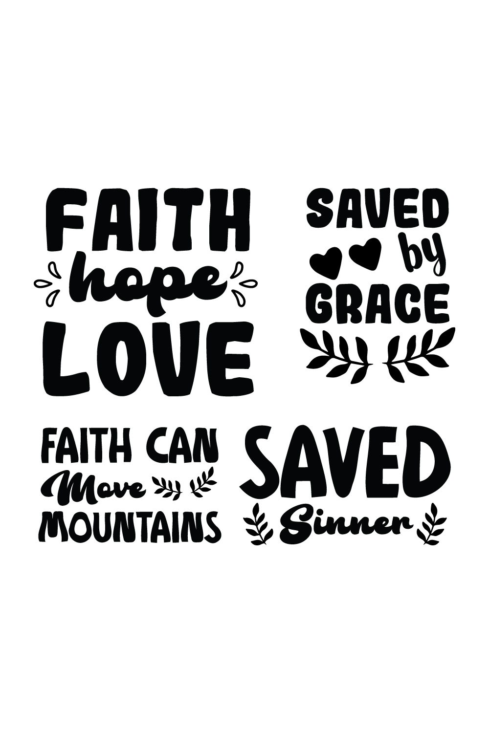 Faith SVG Bundle pinterest preview image.