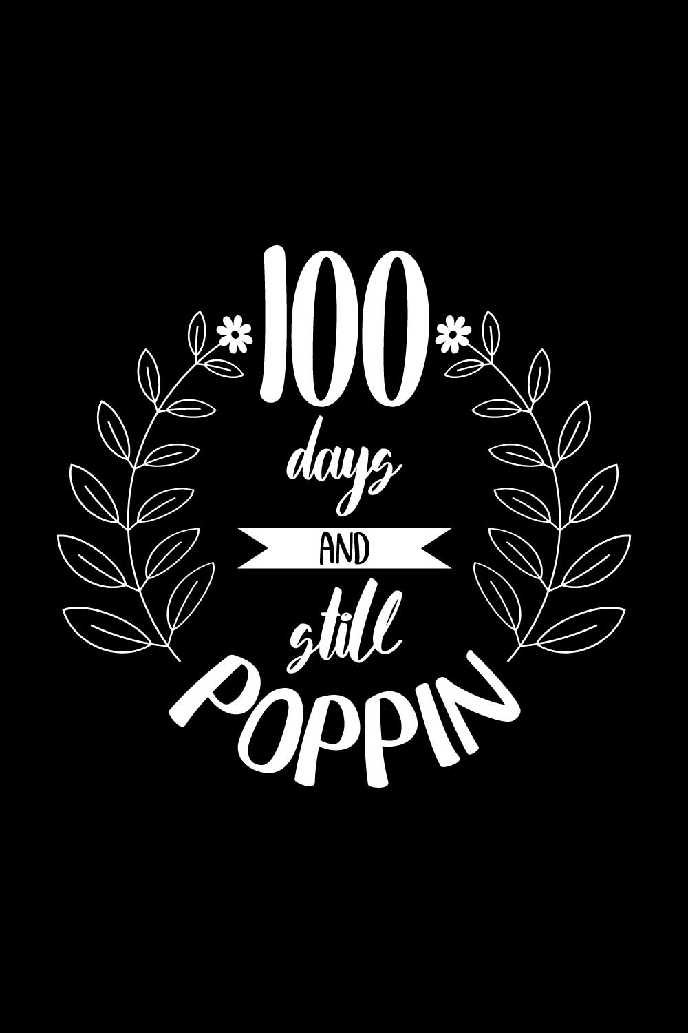 100 Days Of School T-Shirts Design pinterest preview image.