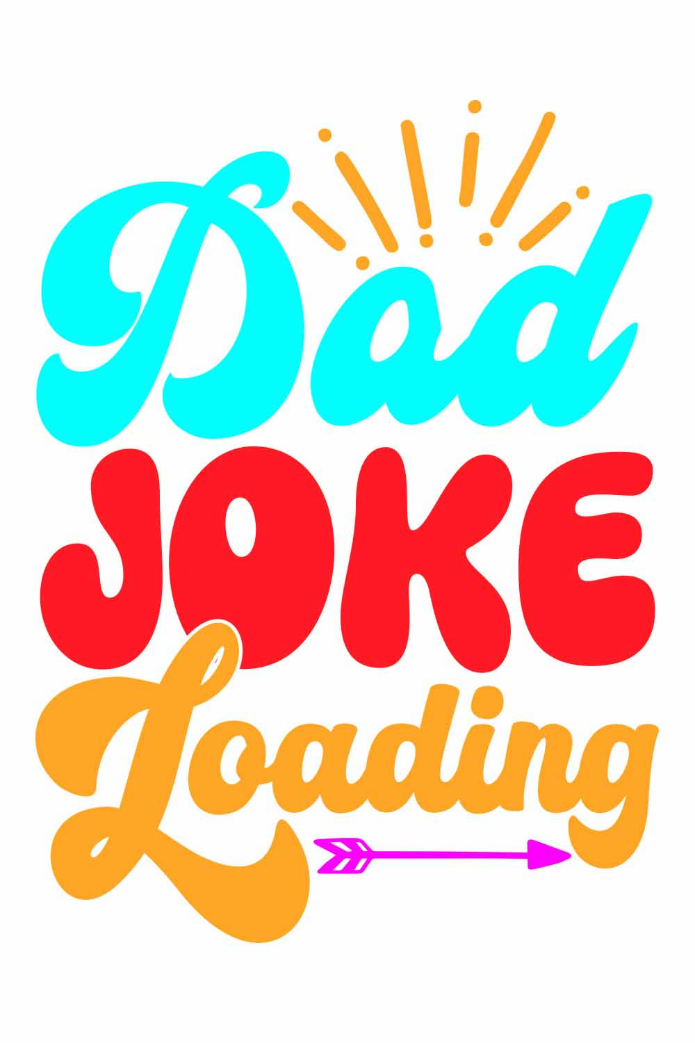 Dad Joke Loading Retro t-shirt Designs pinterest preview image.