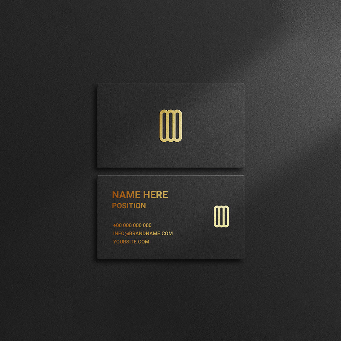 Free Luxury Business Card Mockup Template preview image.