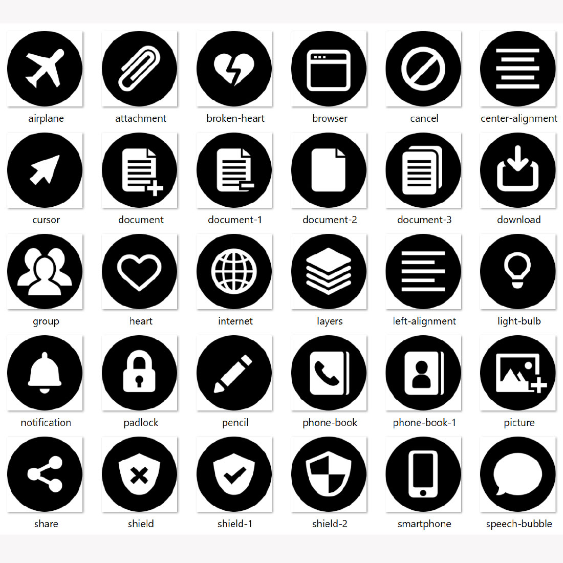 61pcs Free Icon Packs preview image.