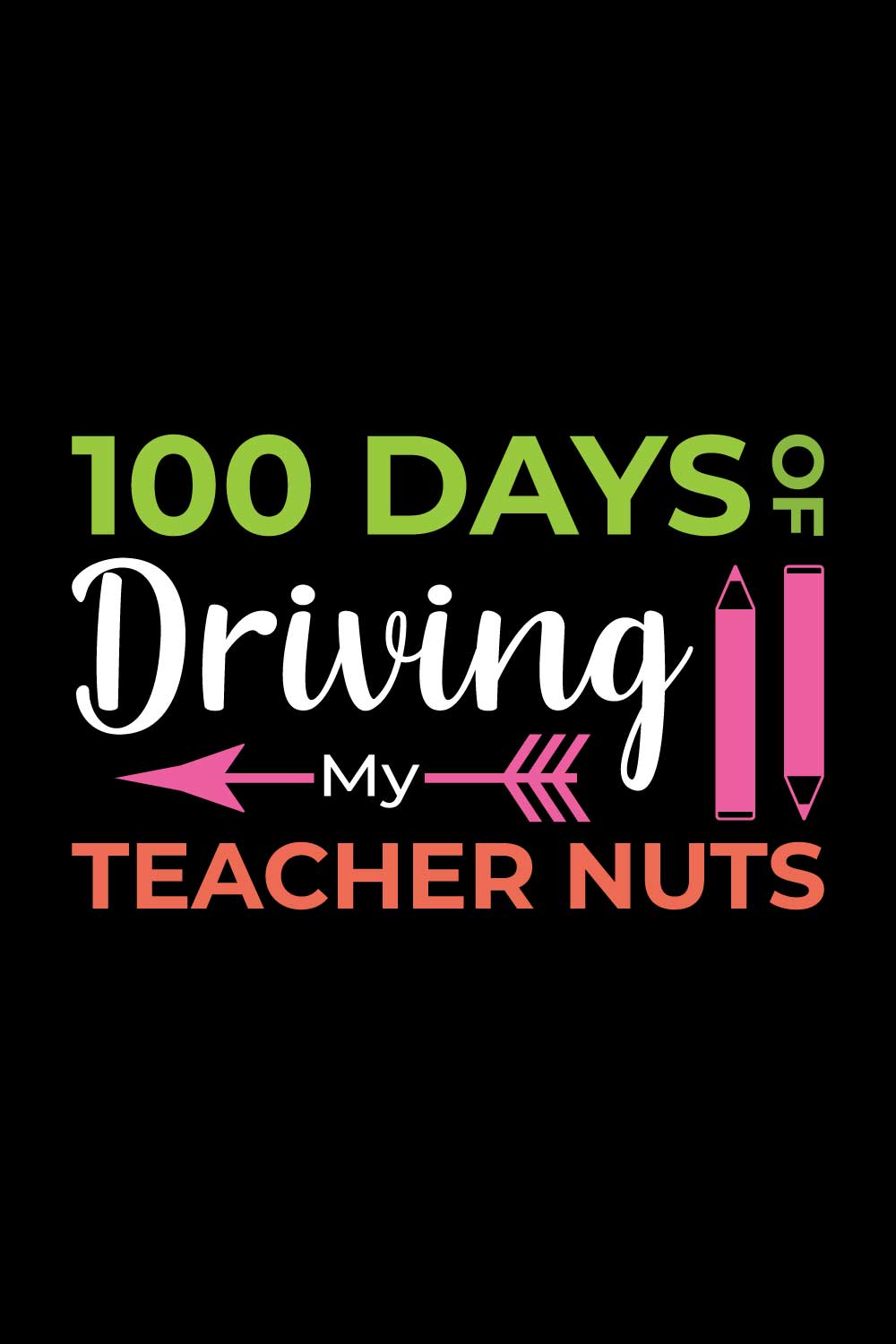 100 Days Of School T-Shirts Design pinterest preview image.