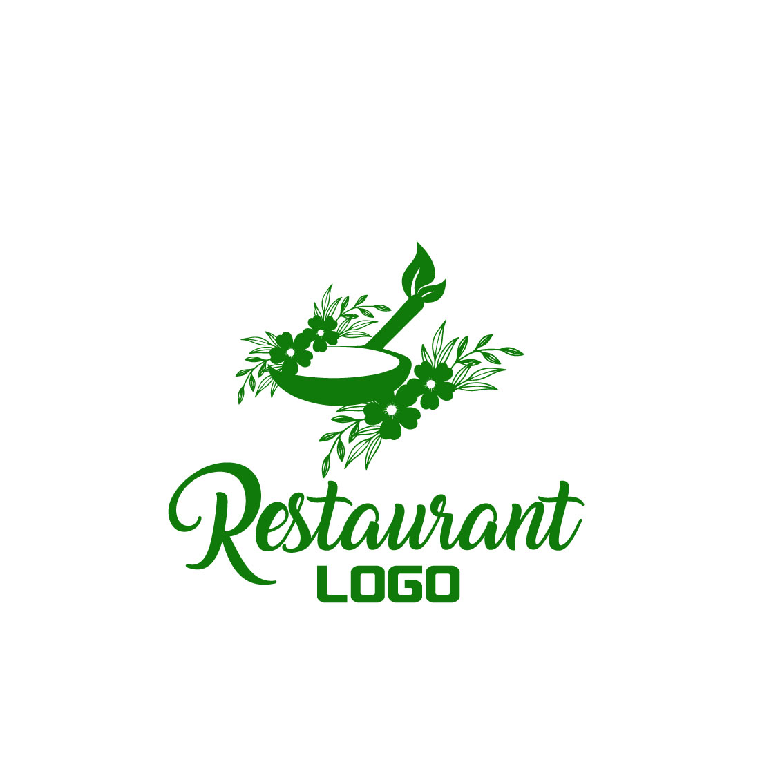 Free Floral Cooking Logo preview image.