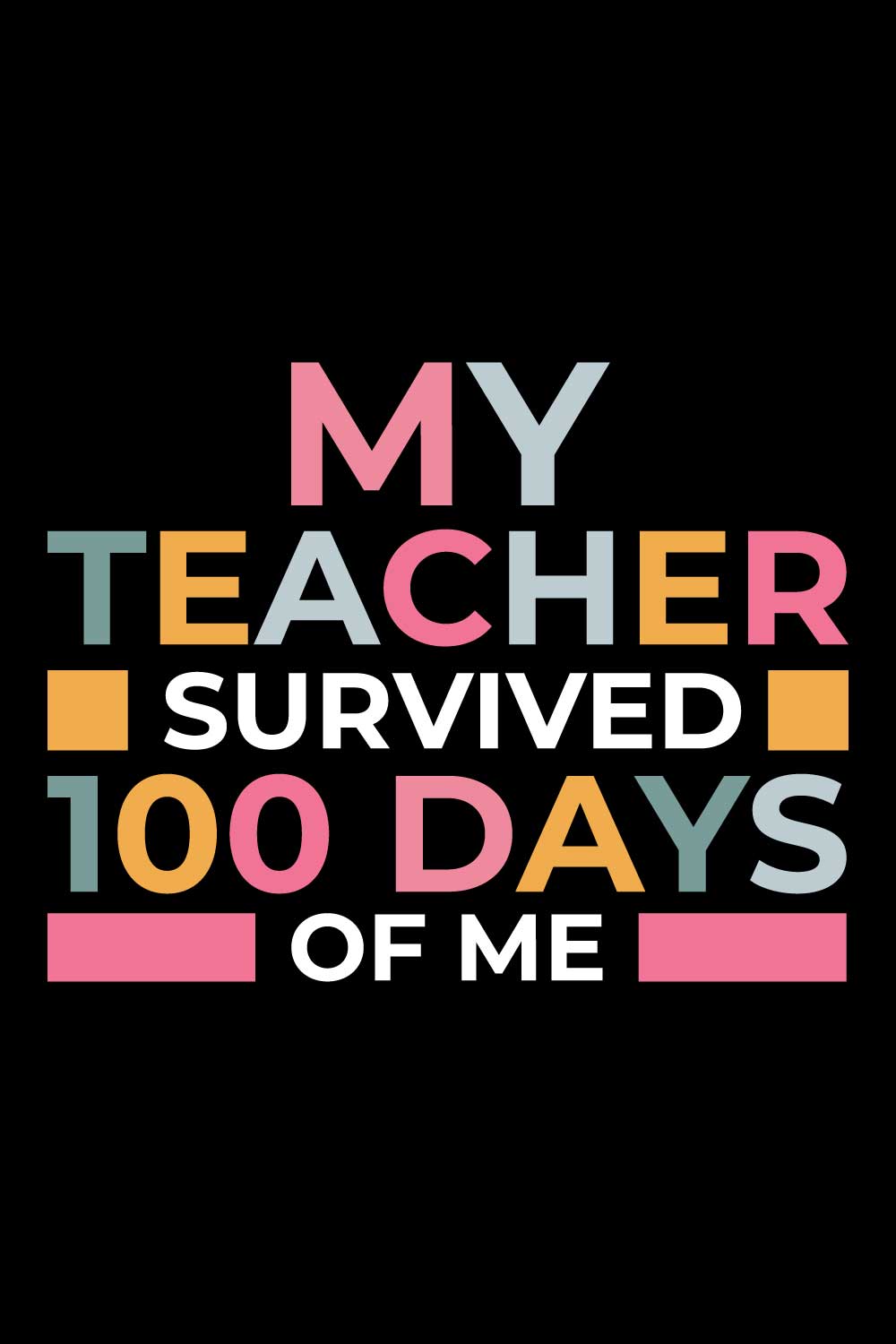 100 Days Of School T-Shirts Design pinterest preview image.