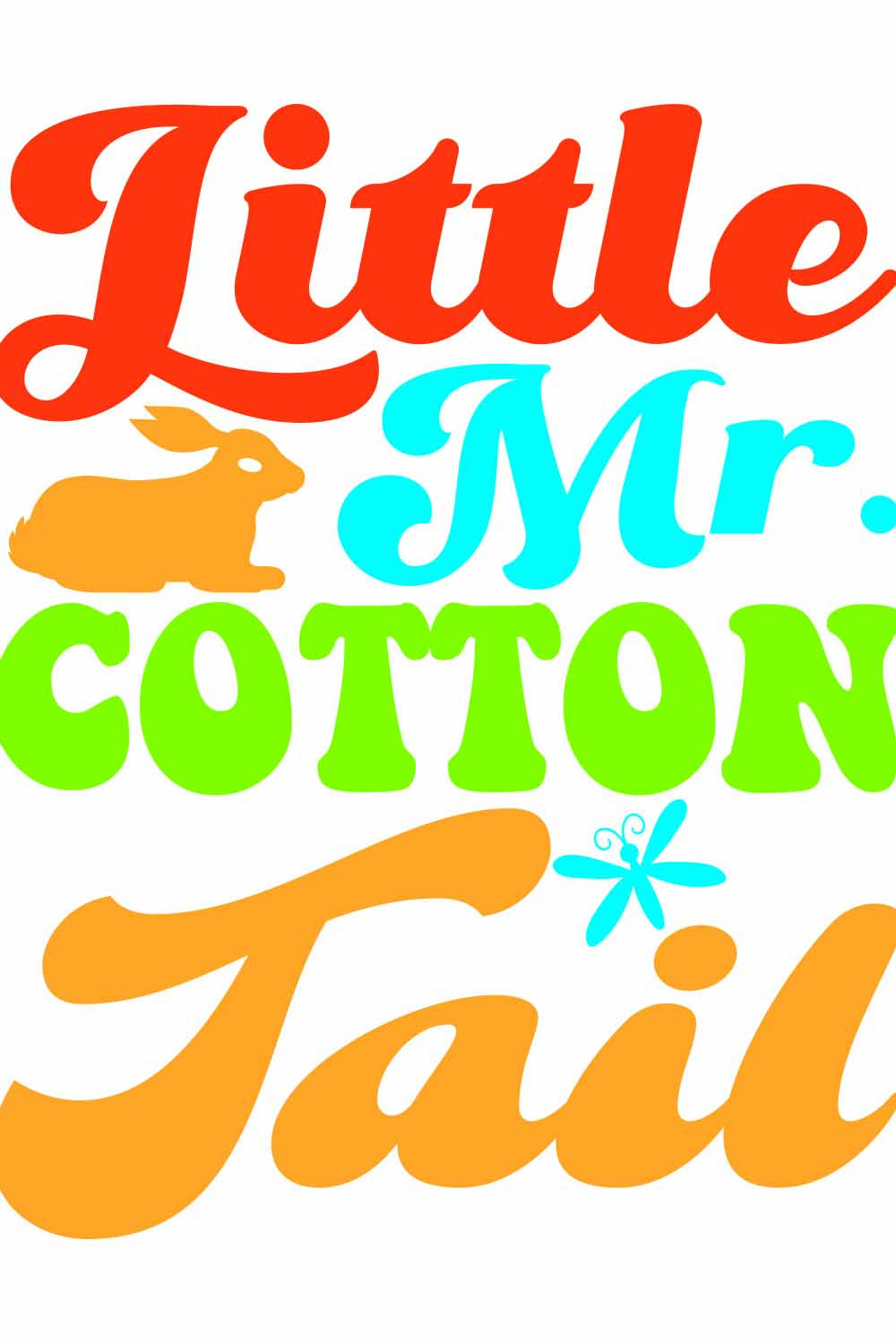 Little Miss Cotton Tail Retro T-Shirt Designs pinterest preview image.