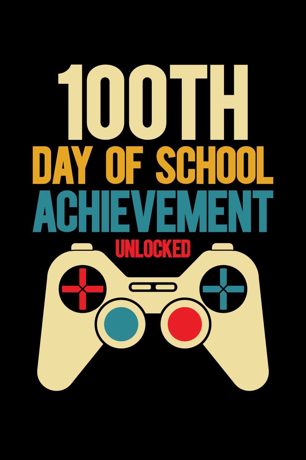 100 Days Of School T-Shirts Design pinterest preview image.