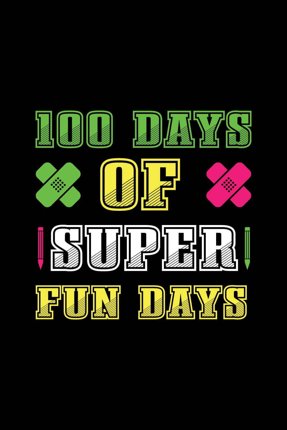 100 Days Of School T-Shirts Design pinterest preview image.