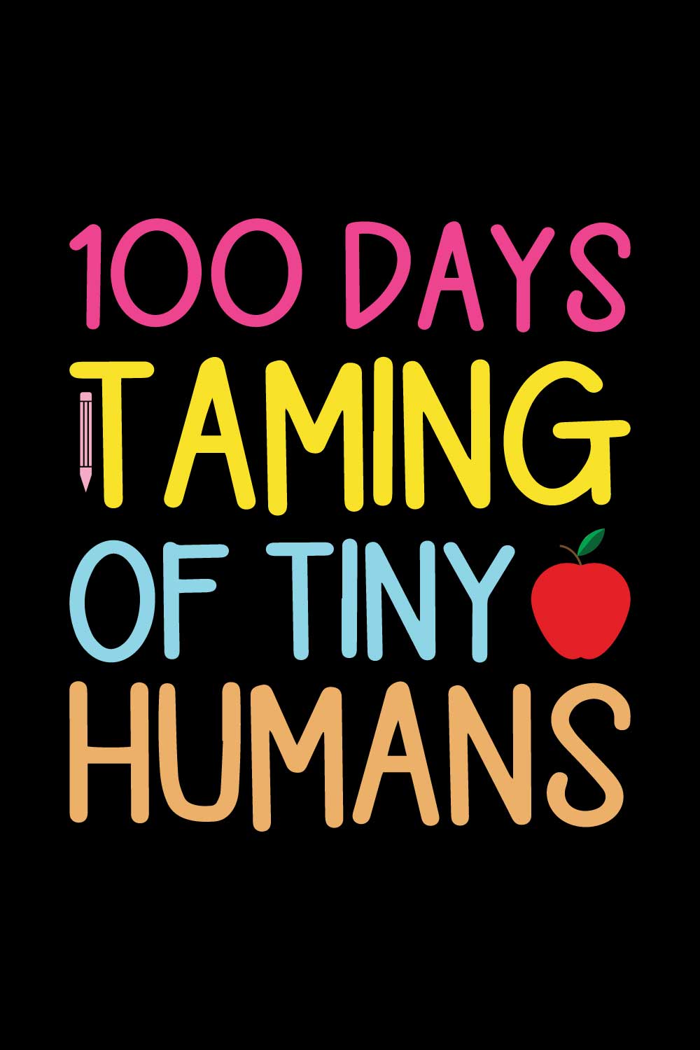 100 Days Of School T-Shirts Design pinterest preview image.