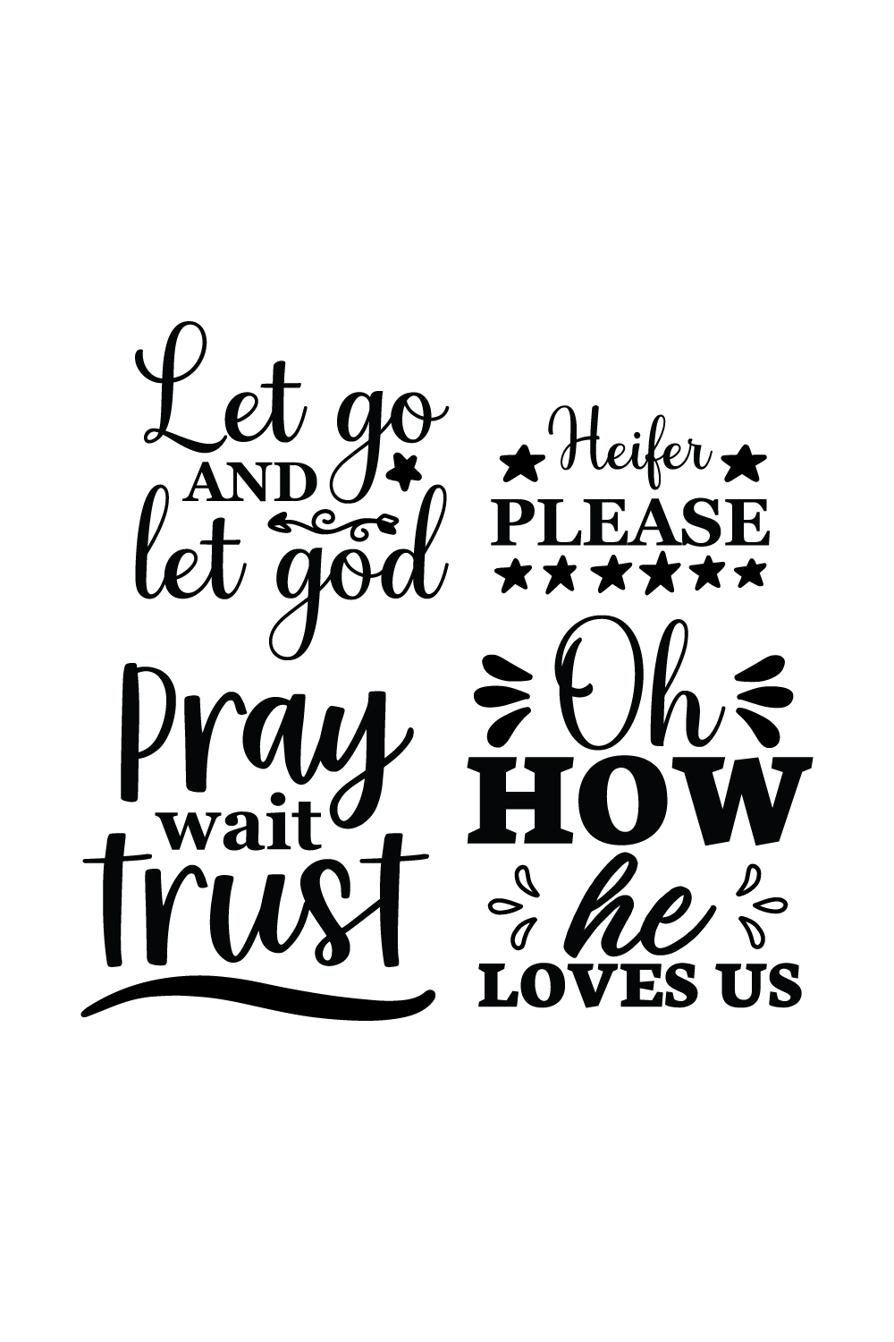 Faith SVG Bundle pinterest preview image.