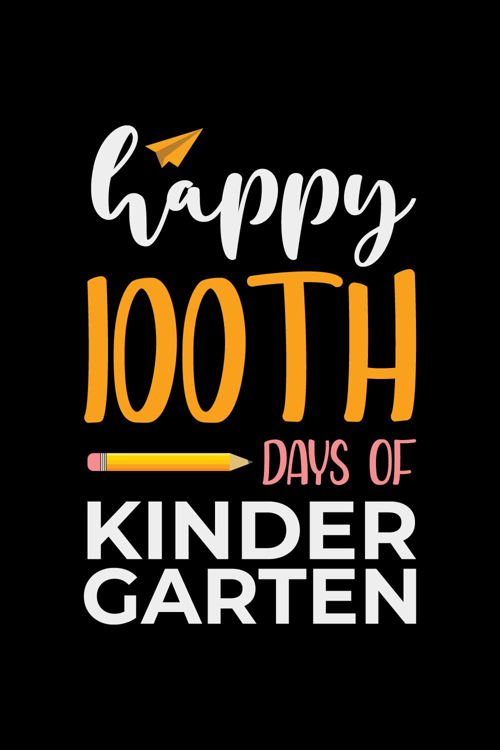 100 Days Of School T-Shirts Design pinterest preview image.