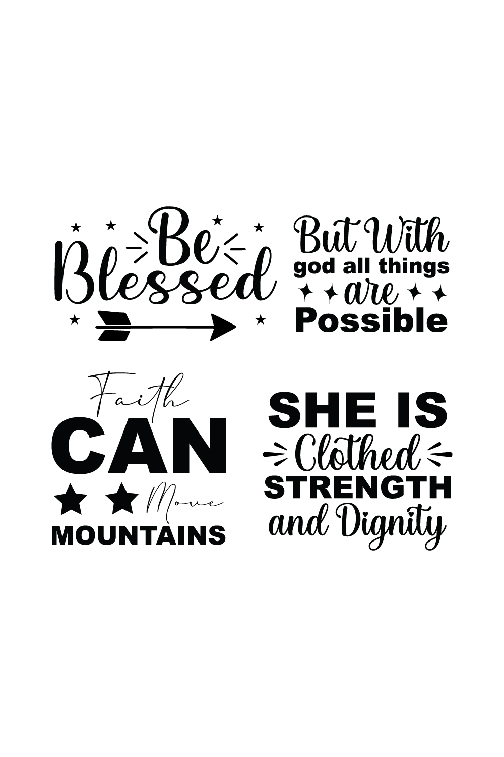 Faith SVG Bundle pinterest preview image.