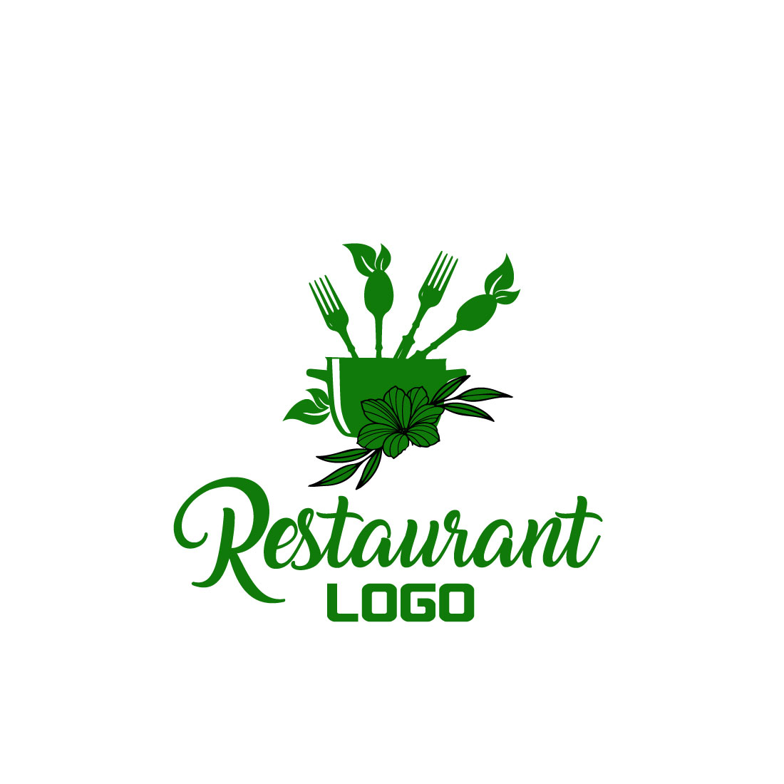 Free wok Cooking wildflower logo preview image.