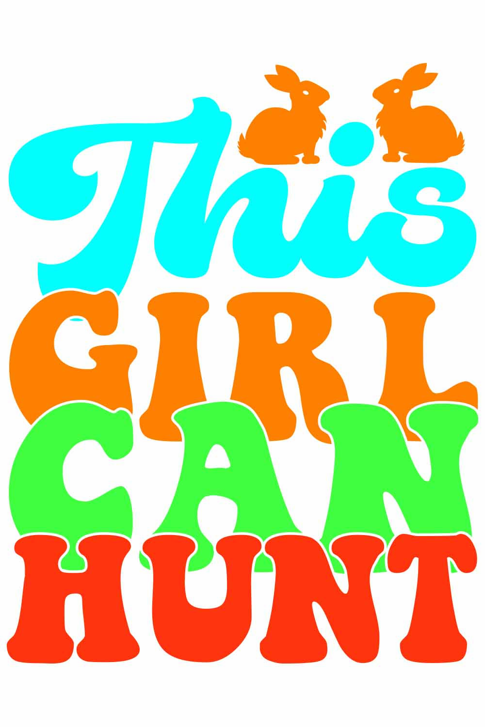 This Girl Can Hunt Retro T-Shirt Designs pinterest preview image.