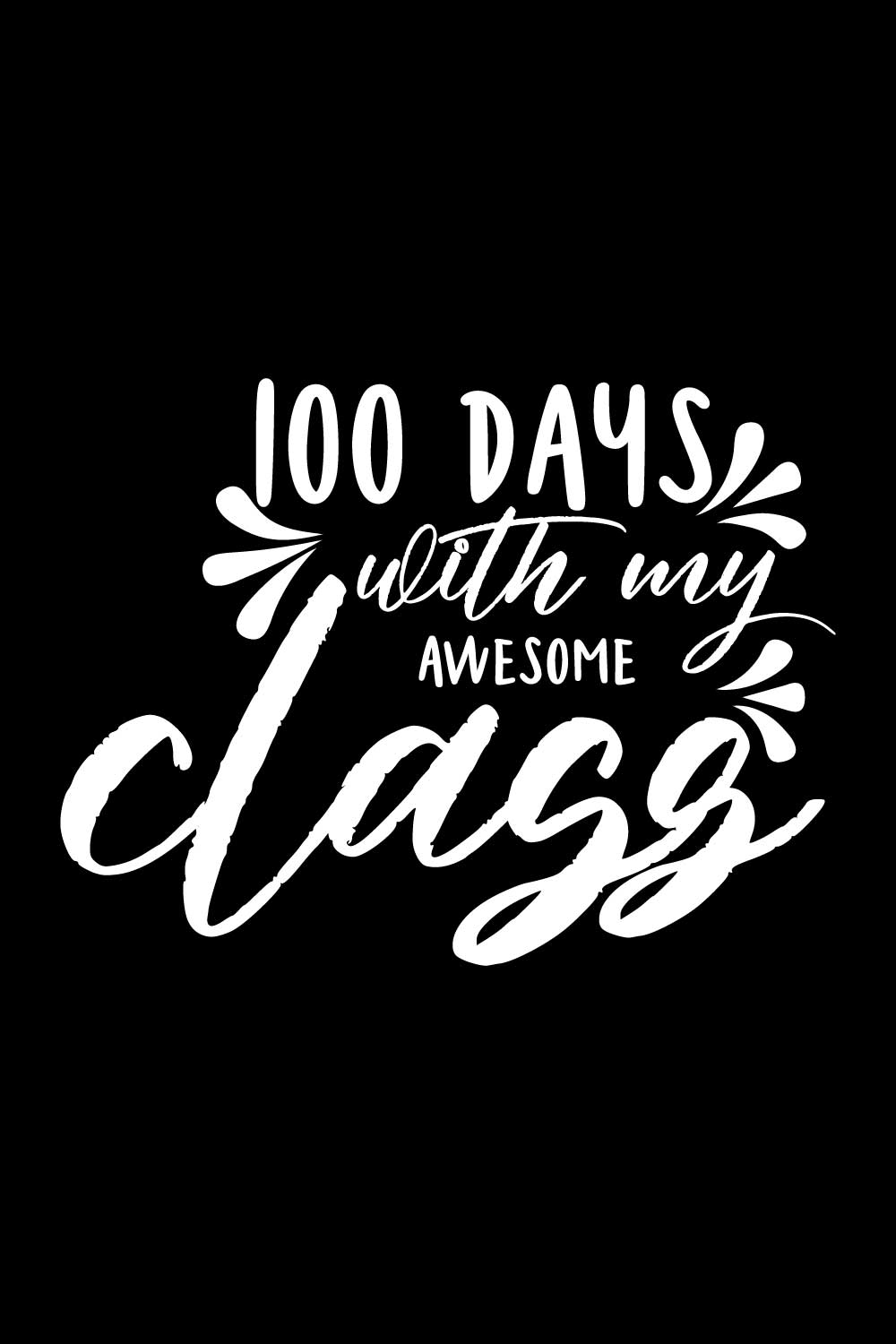 100 Days Of School T-Shirts Design pinterest preview image.