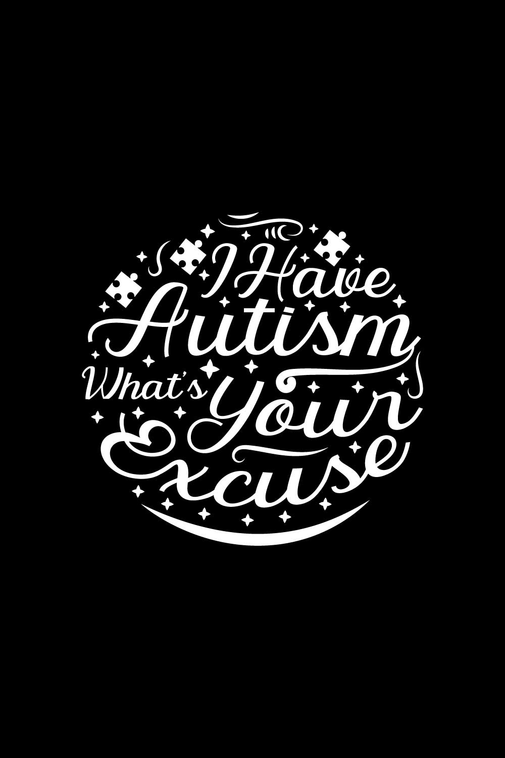 Autism awareness T-Shirts Design pinterest preview image.