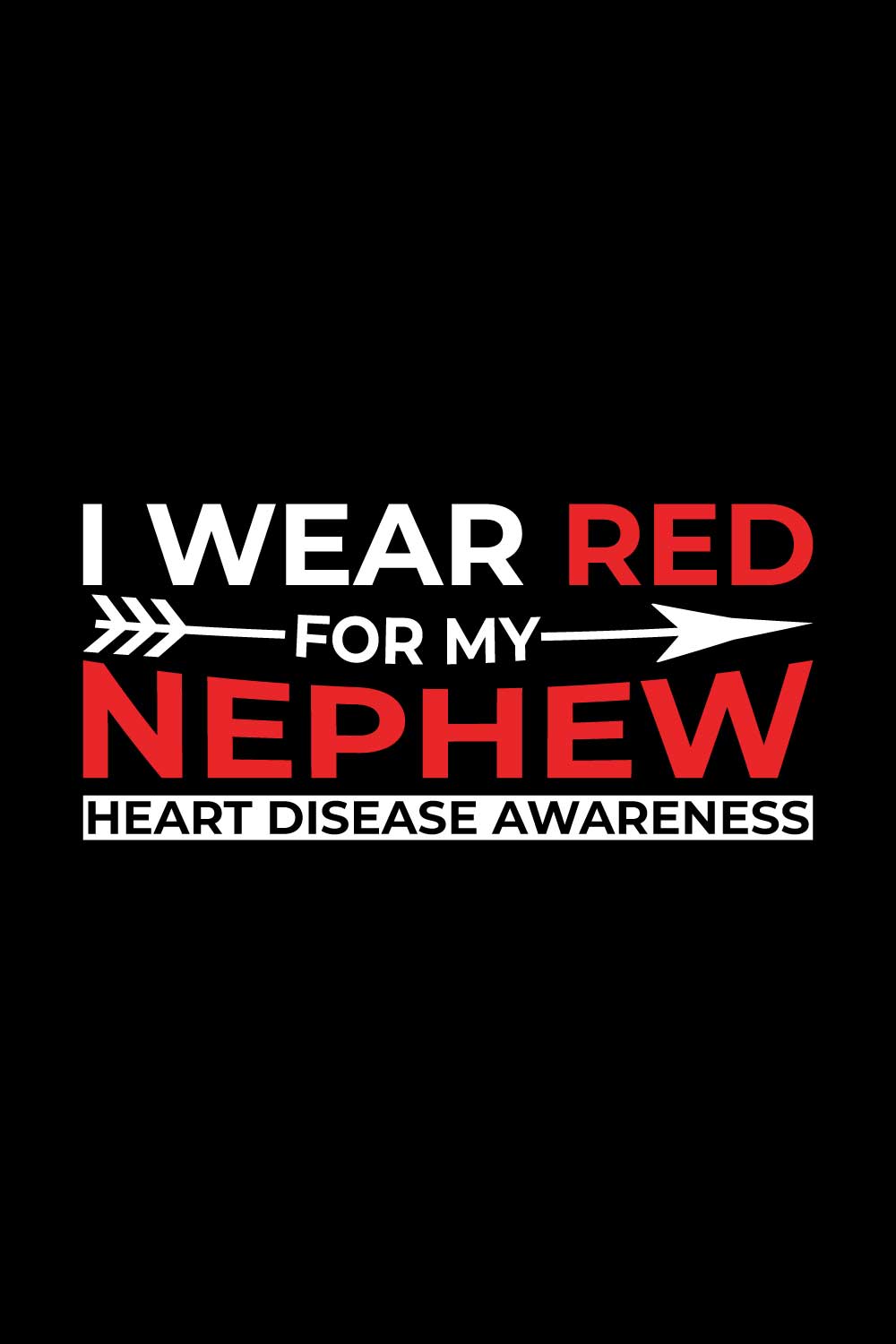 Heart Disease Warrior Illustrations For Print-Ready T-Shirts Design pinterest preview image.