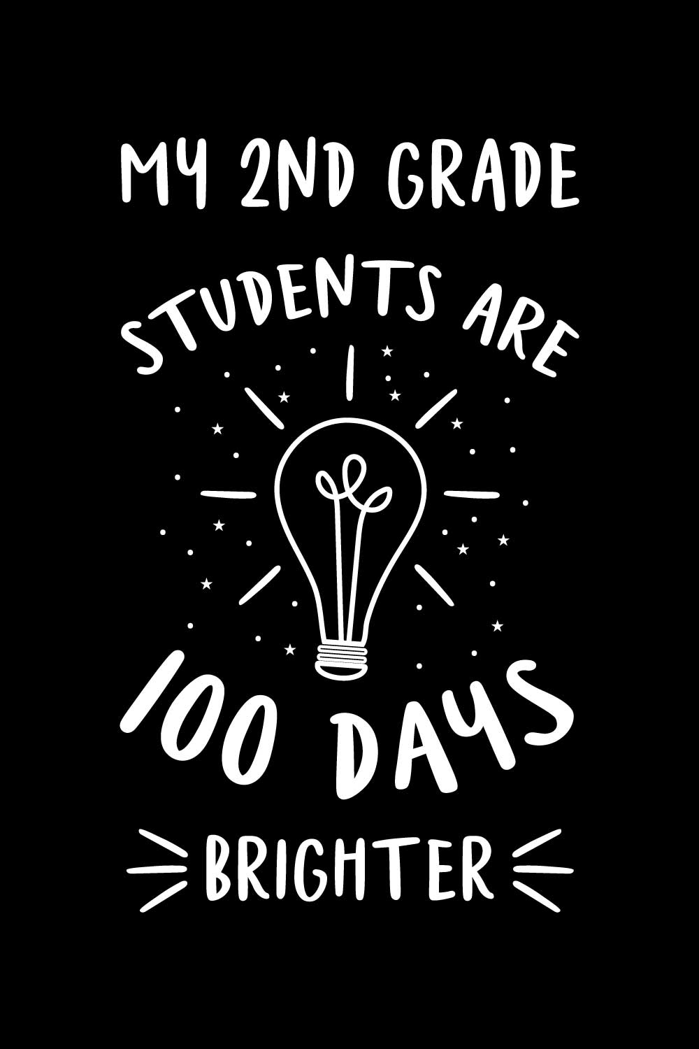 100 Days Of School T-Shirts Design pinterest preview image.