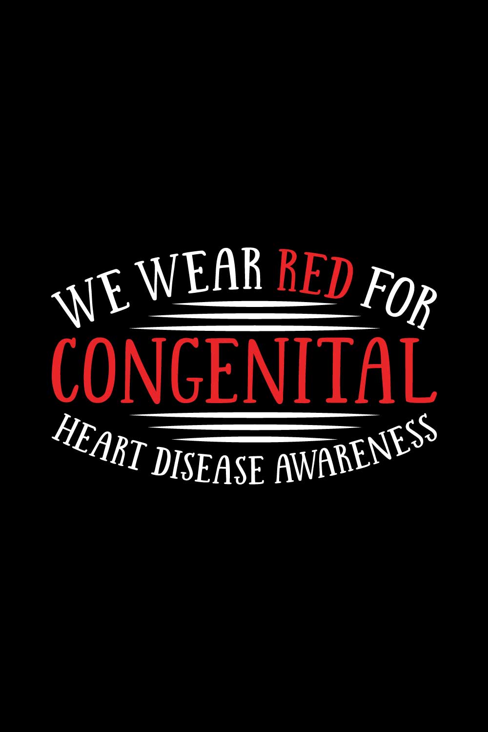 Heart Disease Warrior Illustrations For Print-Ready T-Shirts Design pinterest preview image.