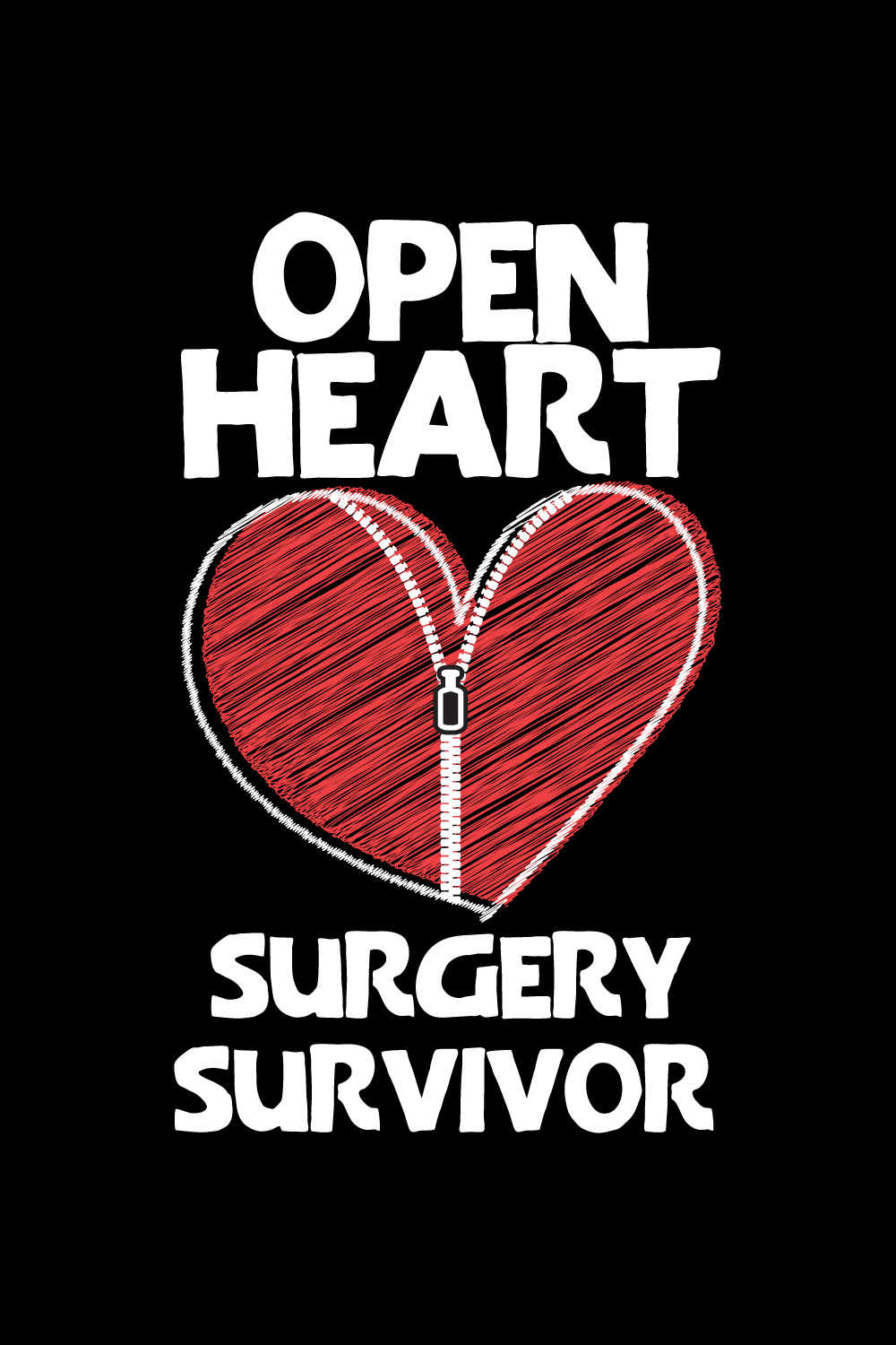 Heart Disease Warrior illustrations for print-ready T-Shirts design pinterest preview image.