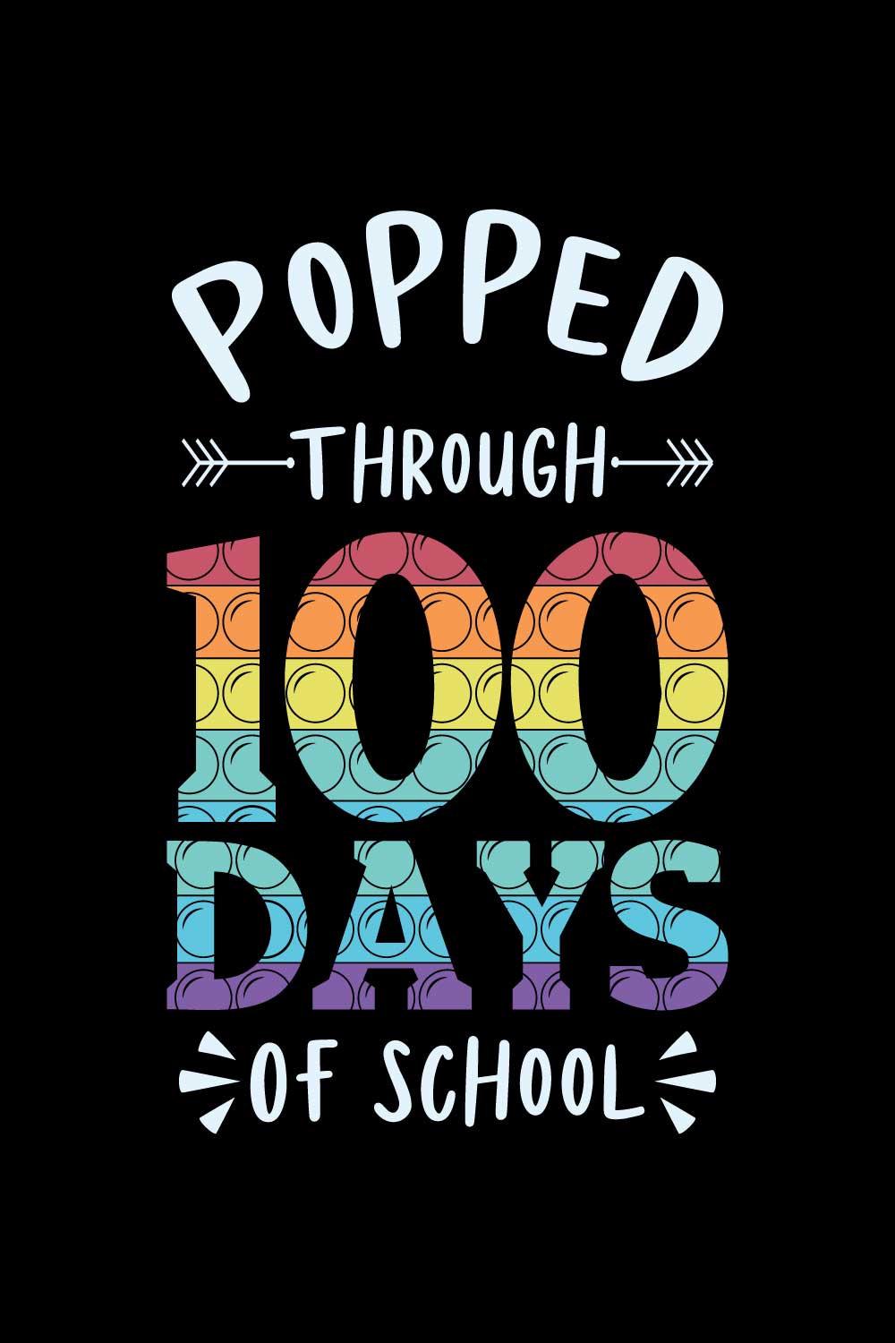 100 Days Of School T-Shirts Design pinterest preview image.