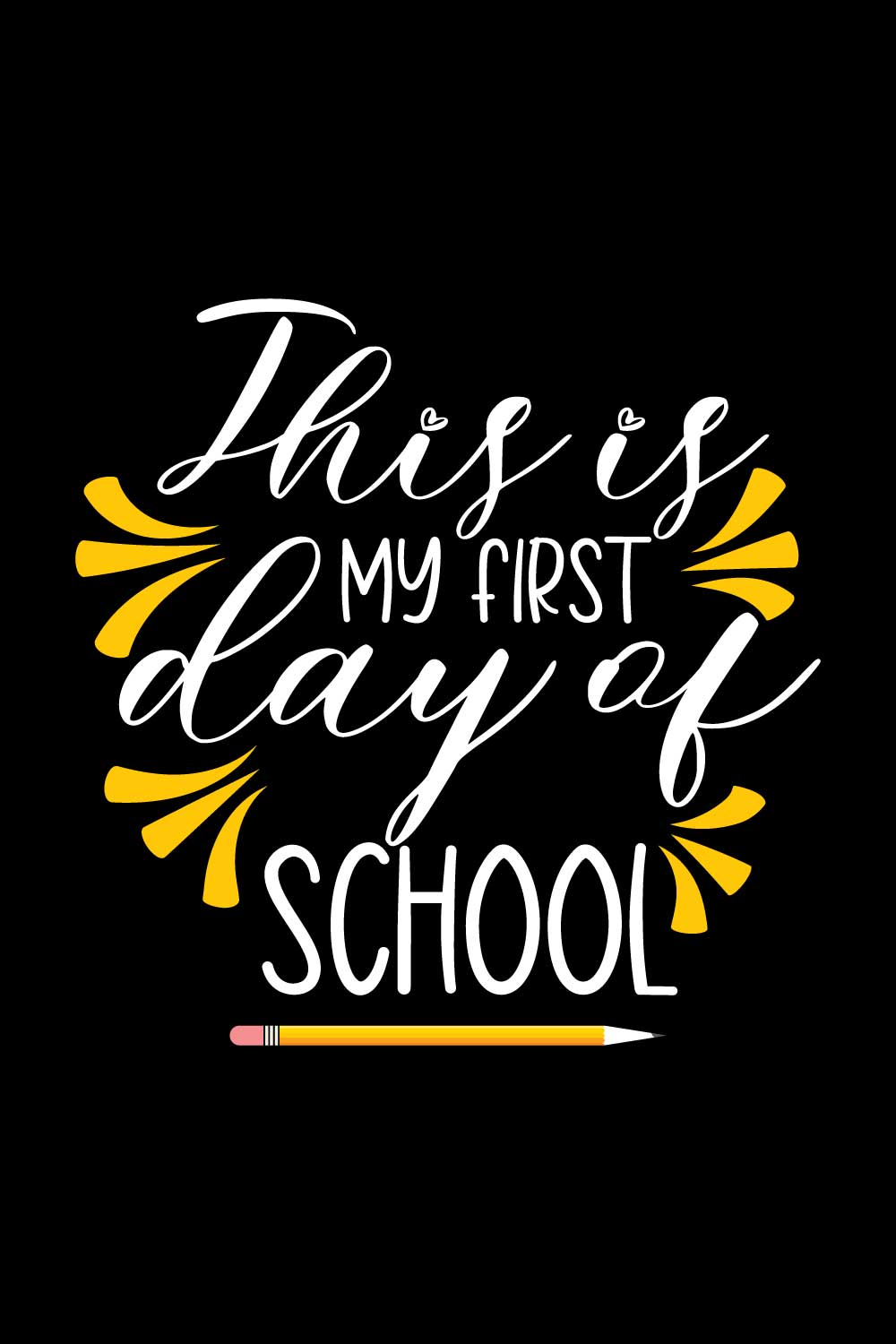 100 Days Of School T-Shirts Design pinterest preview image.