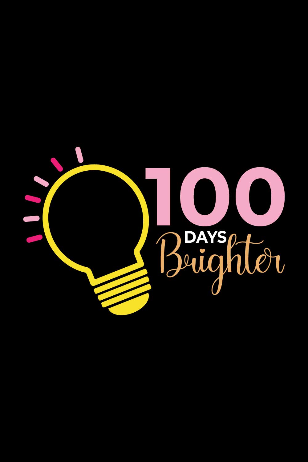 100 Days Of School T-Shirts Design pinterest preview image.