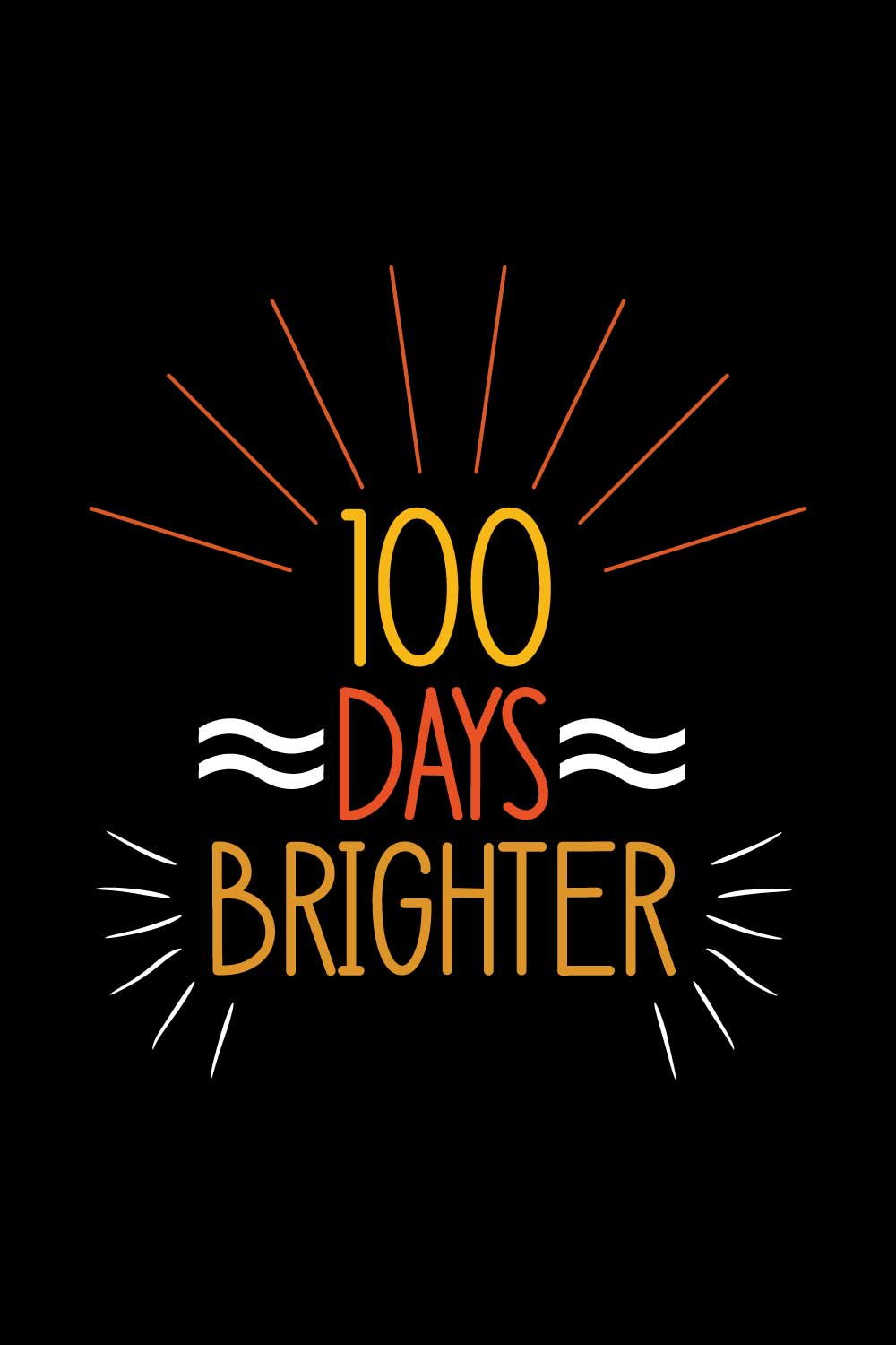 100 Days Of School T-Shirts Design pinterest preview image.