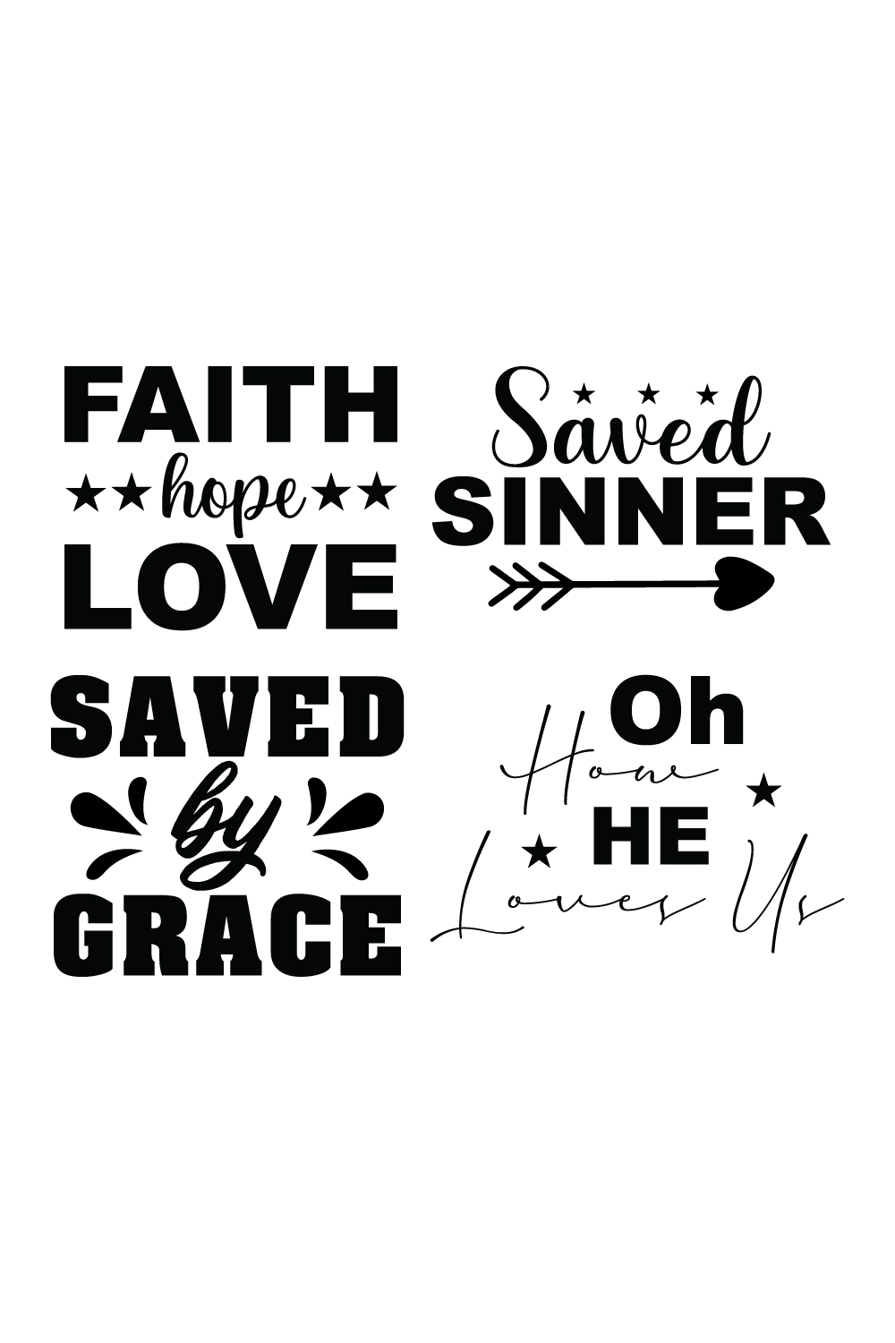 Faith SVG Bundle pinterest preview image.