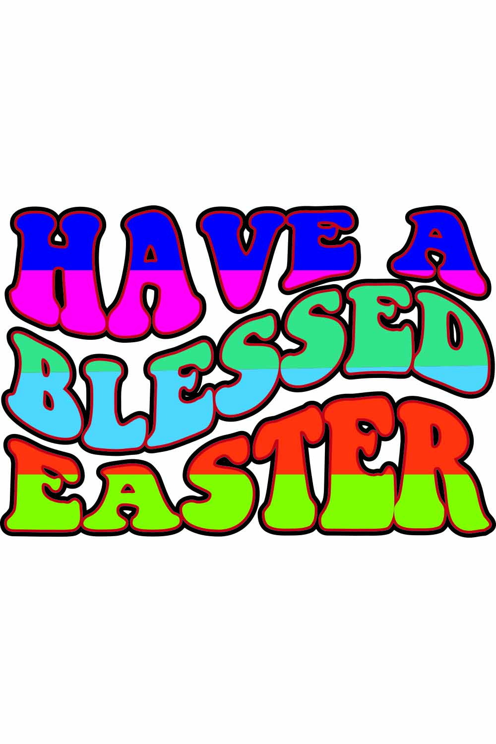 Have A Blessed Easter Retro T-Shirt Designs pinterest preview image.