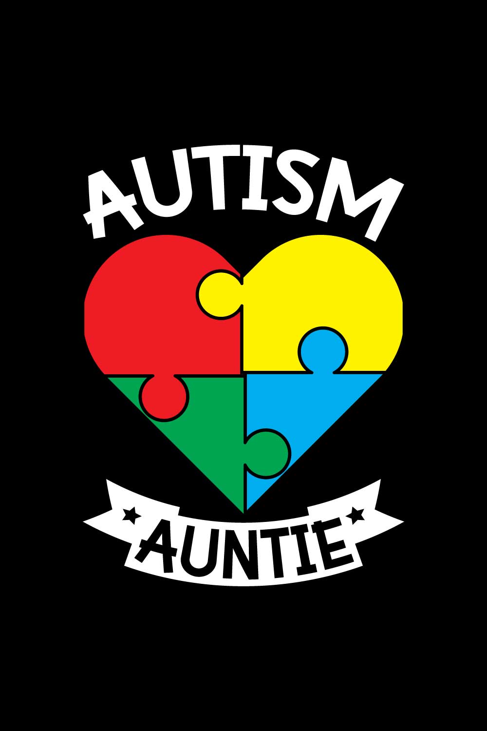 Autism awareness T-Shirts Design pinterest preview image.