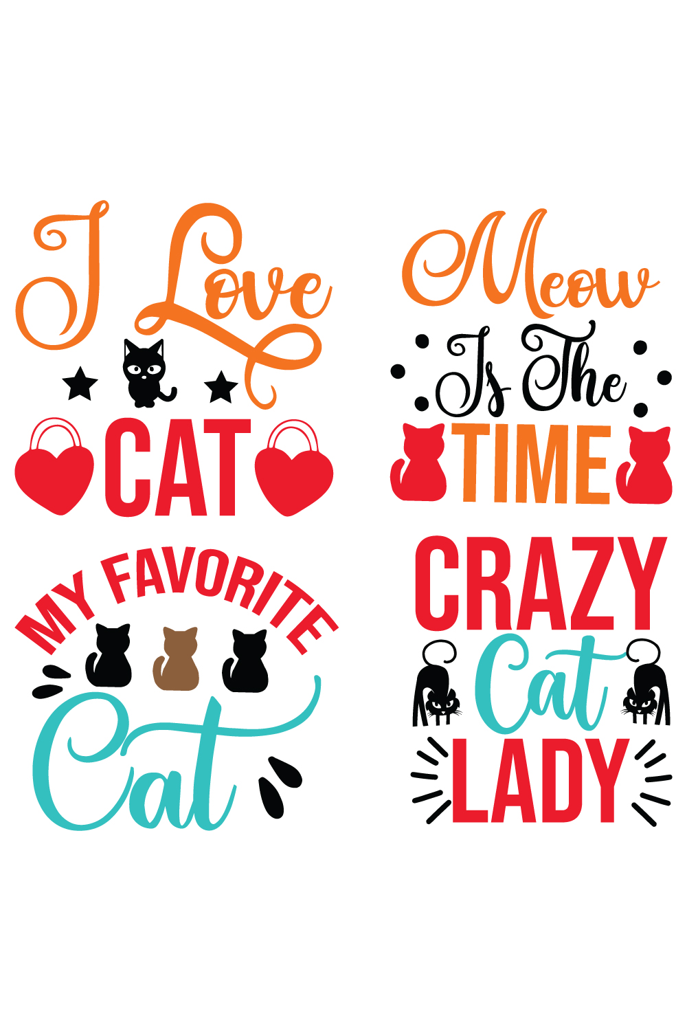 cat SVG bundle pinterest preview image.