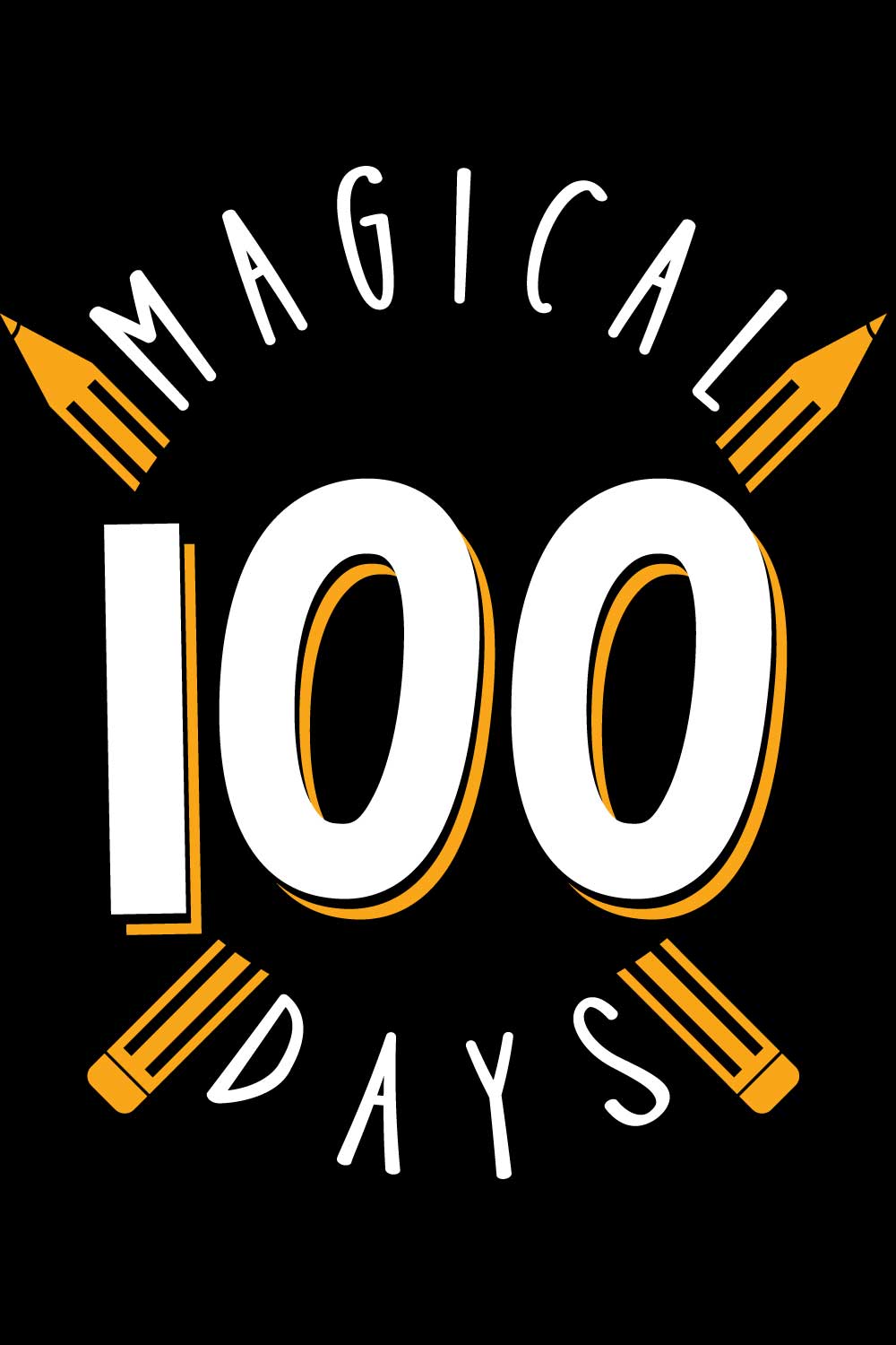 100 Days Of School T-Shirts Design pinterest preview image.