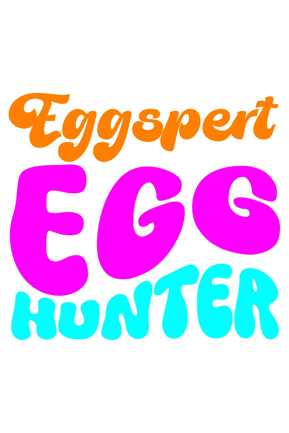 Eggspert Egg Hunter Retro T-Shirt Designs pinterest preview image.