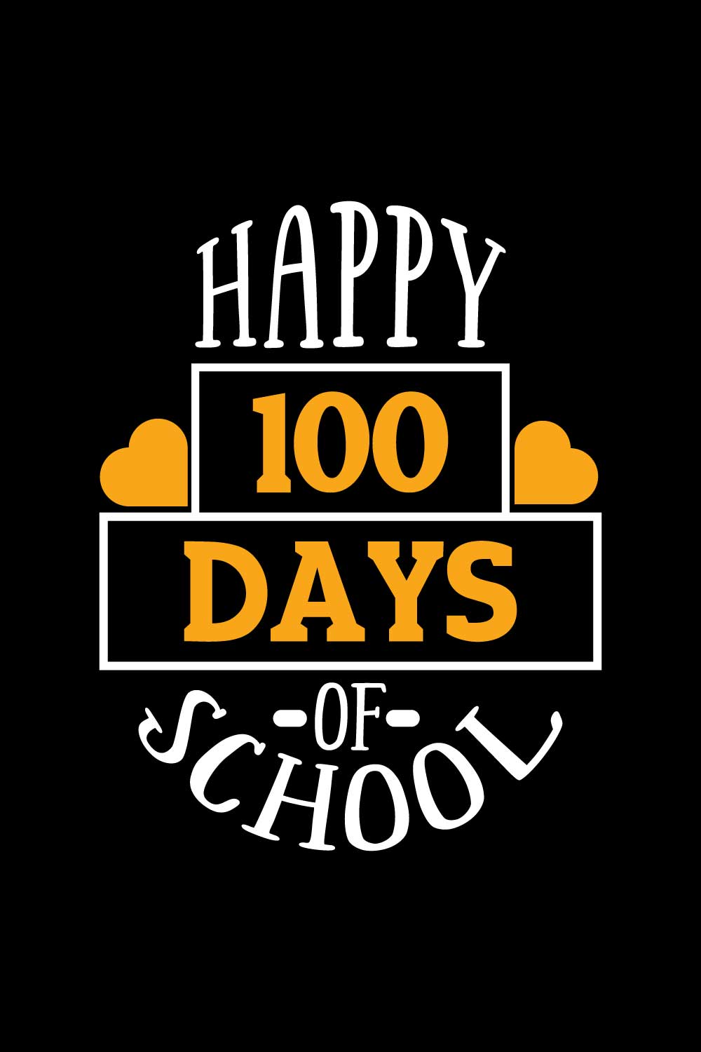 100 Days Of School T-Shirts Design pinterest preview image.