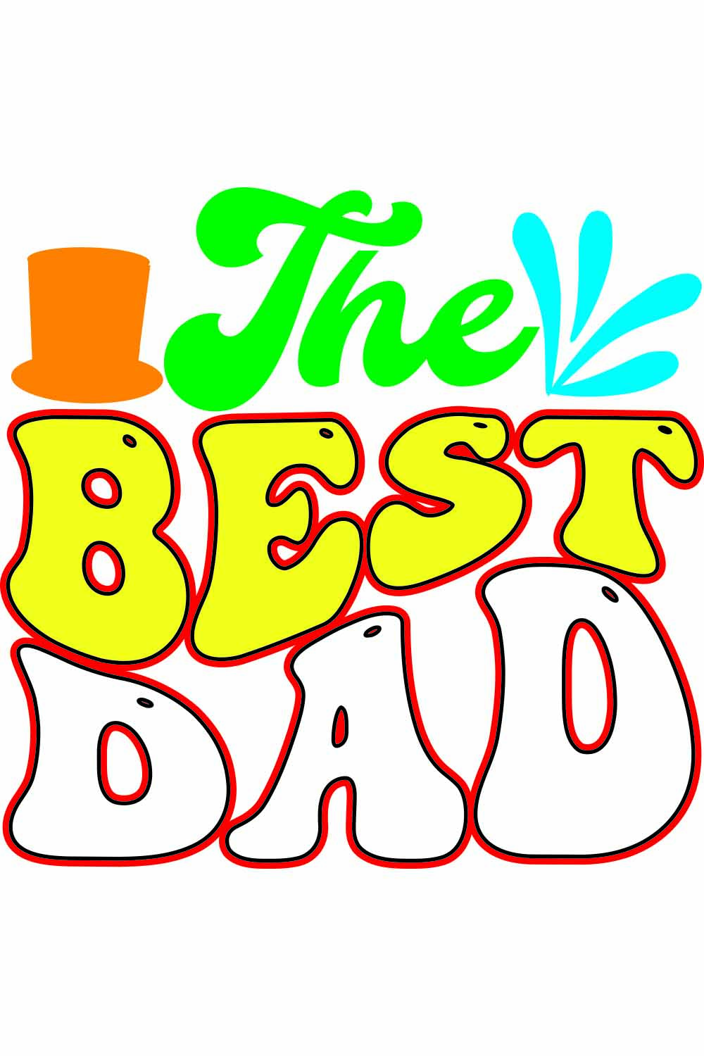 The Best Dad Retro t-shirt Designs pinterest preview image.