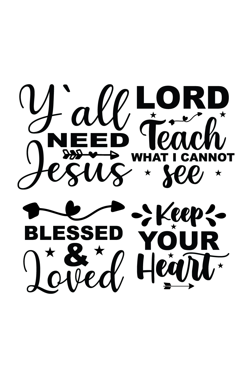 Faith SVG Bundle pinterest preview image.